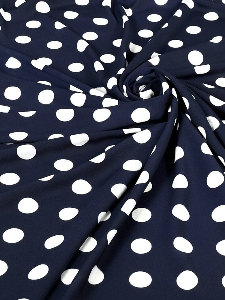 Dark Blue Chiffon with "Bubbles" Pattern