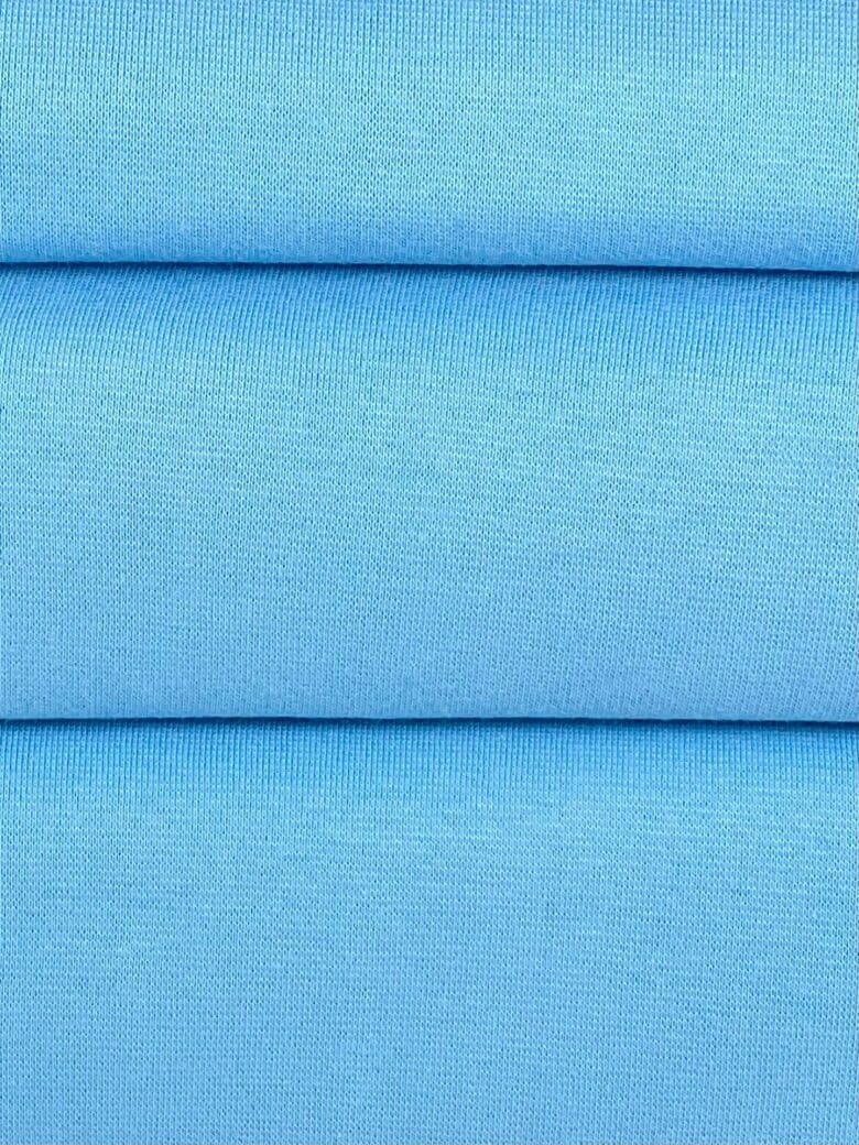 РИБ трикотаж однотонного вязания цвета «Sweet Blue» (KD31)