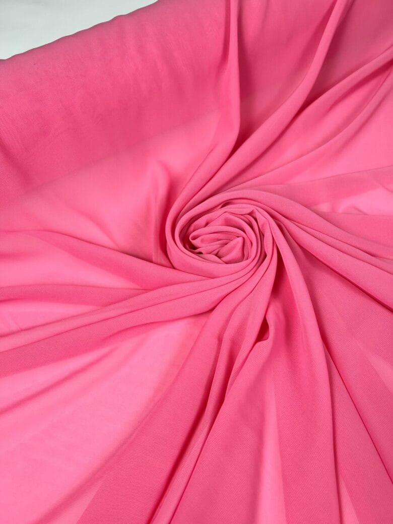 Vienkrāsains šifons „Pink“