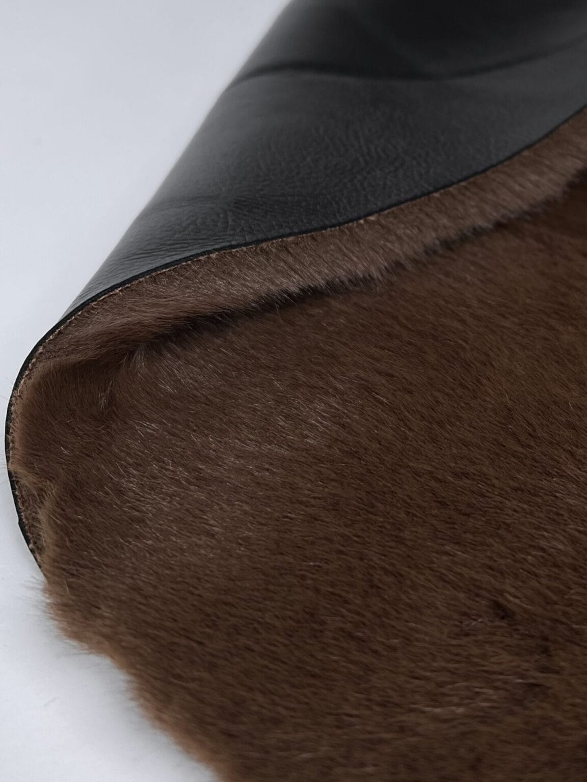 PREMIUM kvalitātes Itāļu divpusējais kažoks „Brown Mink“ (mākslīgais kažoks)