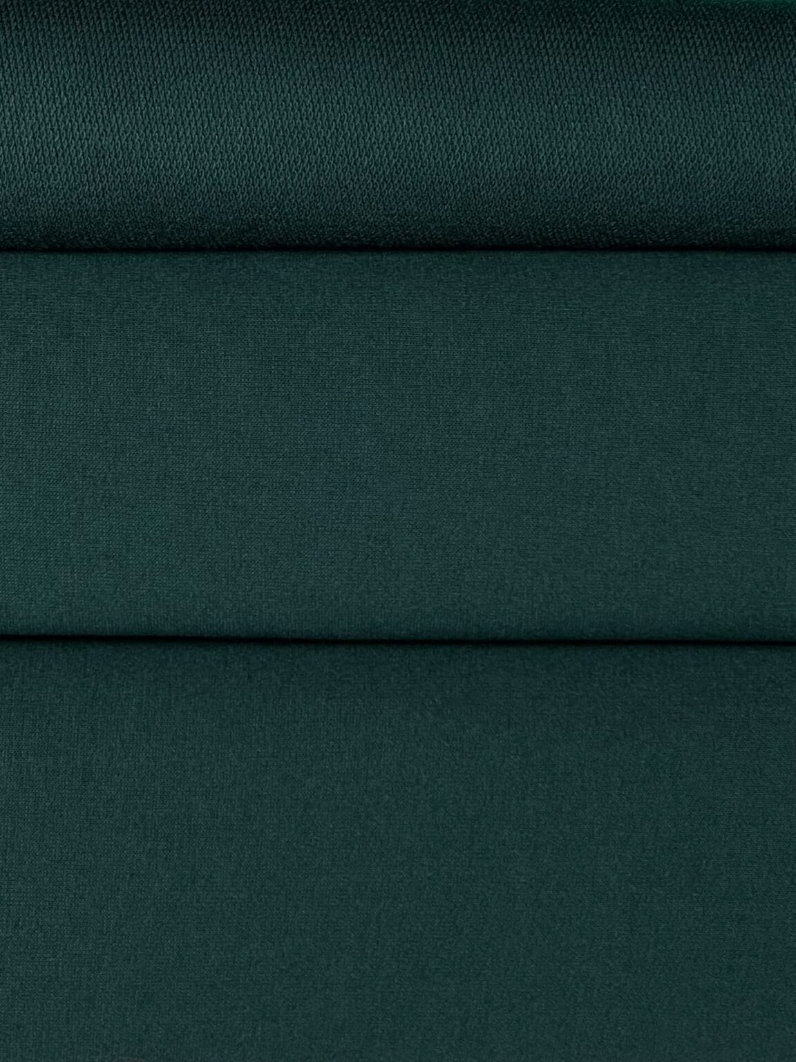 Double-knit looped jersey fabric in emerald green (MX09)