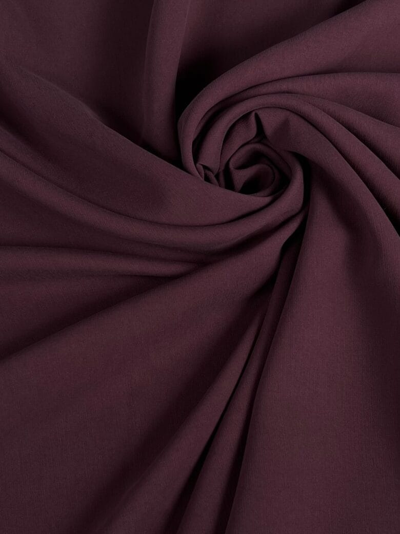 Cupro Fabric Imitation in Dark Burgundy Color