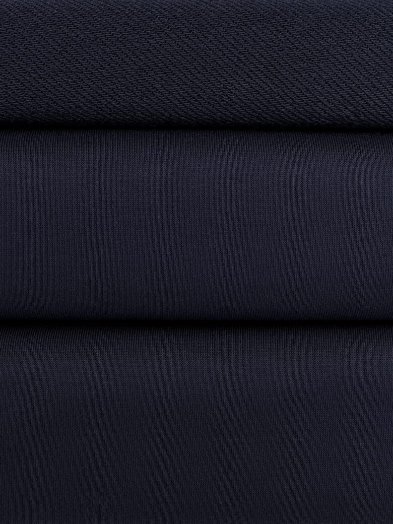 Трёхниточный петлевой трикотаж "Diagonal" цвета "Classic Blue" (KD38)