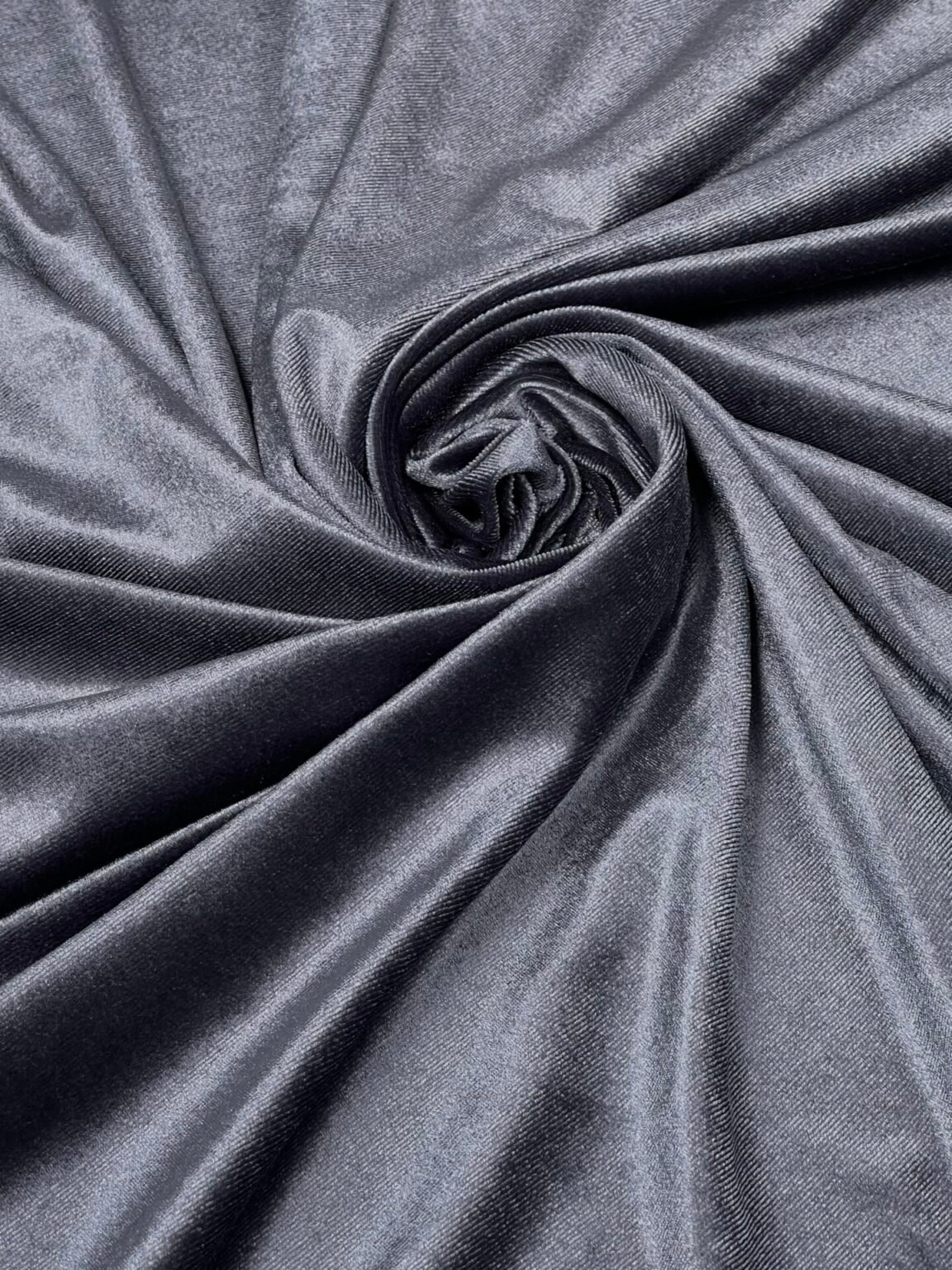 Stretch Velvet "Dark Cool Grey"