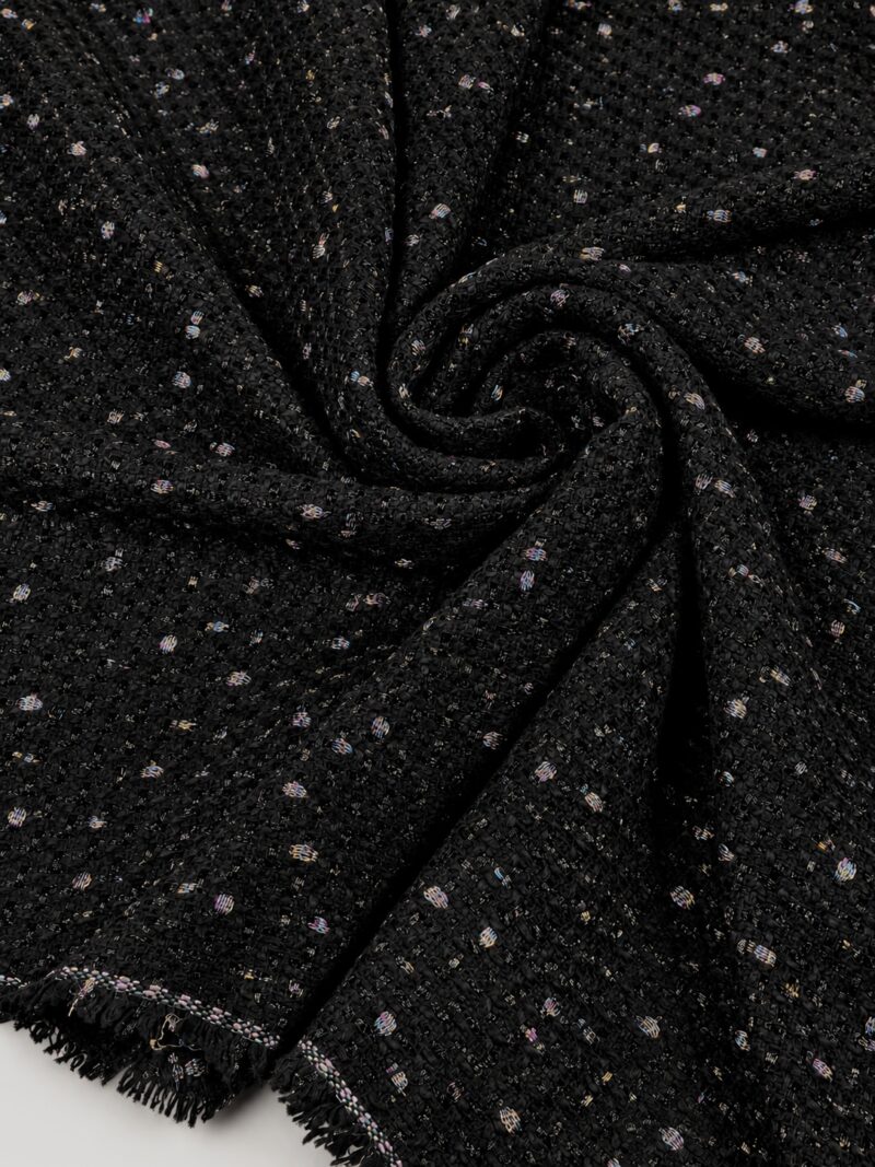 Italienischer „Chanel“ Zopfmuster Tweed mit Lurex „Isley“