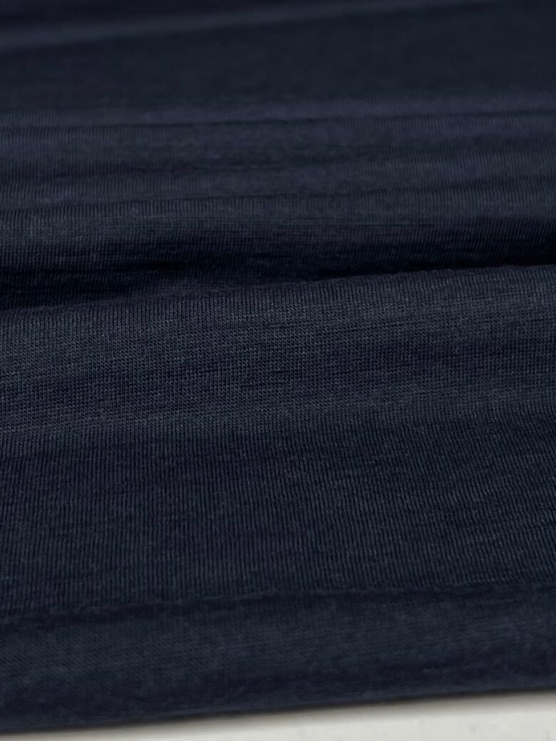 Merino vilnos elastingas trikotažas (premium kokybė) „Deep Blue“ spalvos 071