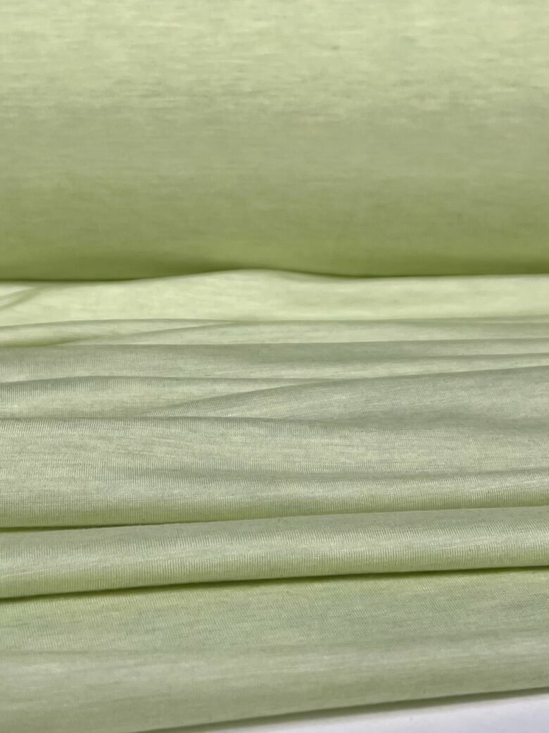 Merino vilnos ir tencelio elastingas trikotažas (premium kokybė) „Light Green“ spalvos 184