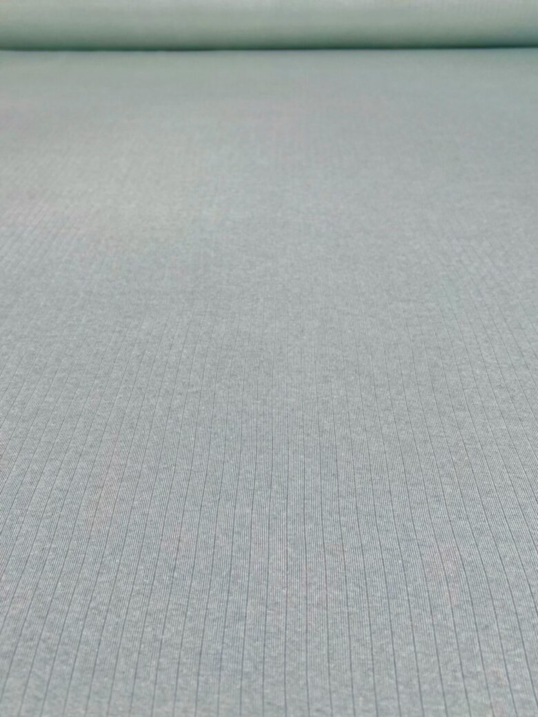 Merino vilnas un kokvilnas elastīgs trikotāžas (rib tekstūra) „Mint“ 172