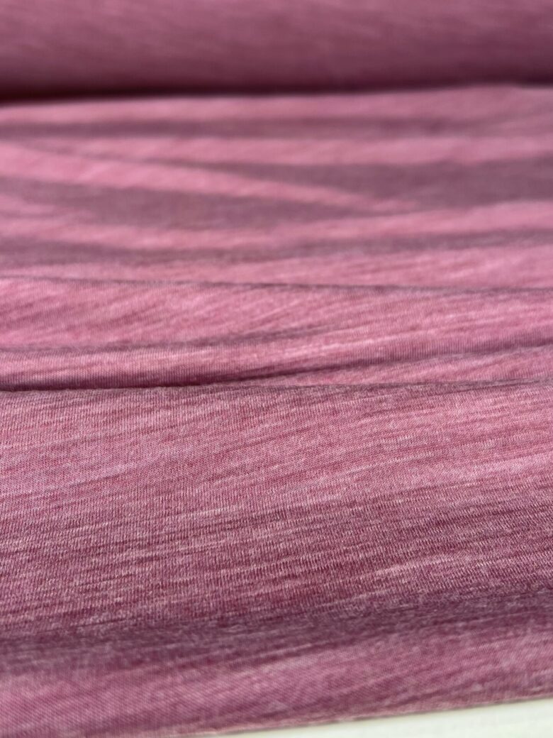 Merino Wool and Polyester Stretch Jersey (Premium Quality) Ash Pink Melange 059