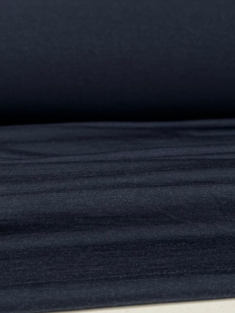 Merino vilnas elastīgs trikotāža (premium kvalitāte) „Deep Navy Blue“ 134
