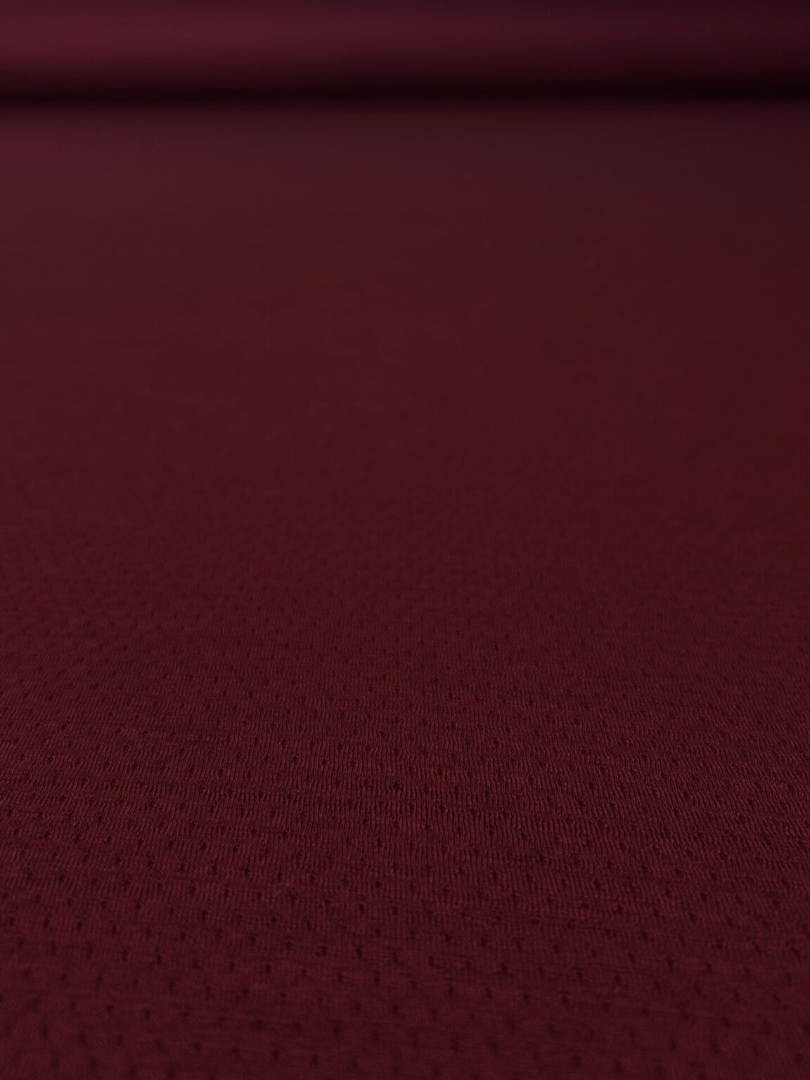 Merino vilnos ir tencelio dvisluoksnis elastingas trikotažas (su faktūra) „Burgundy Bordo“ spalvos 185