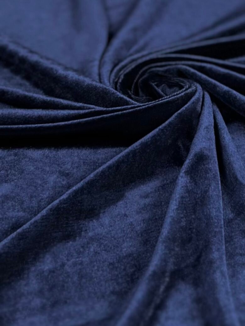 Stretch Velvet "Dark Blue"