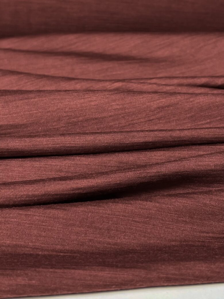 Merino Wool and Polyamide Stretch Jersey (Premium Quality) in "Deep Terracotta" Color 106