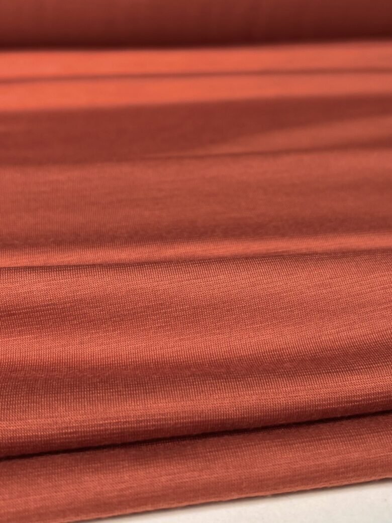 Merino vilnos elastingas trikotažas (premium kokybė) „Terracotta“ 089