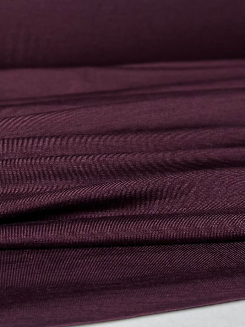 Merino Wool and Lyocell Stretch Jersey (Premium Quality) in Dark Burgundy Color 092