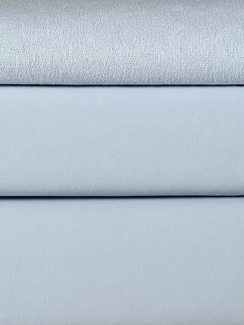 Dvisiūlis kilpinis trikotažas „Light Blue“