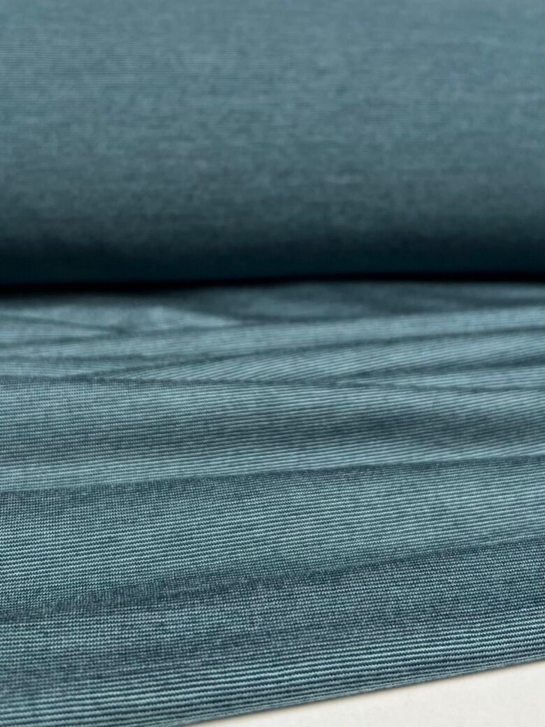 Merino Wool and Lyocell Stretch Knit Fabric (Premium Quality) with Fine Stripe Pattern in Blue Color 138
