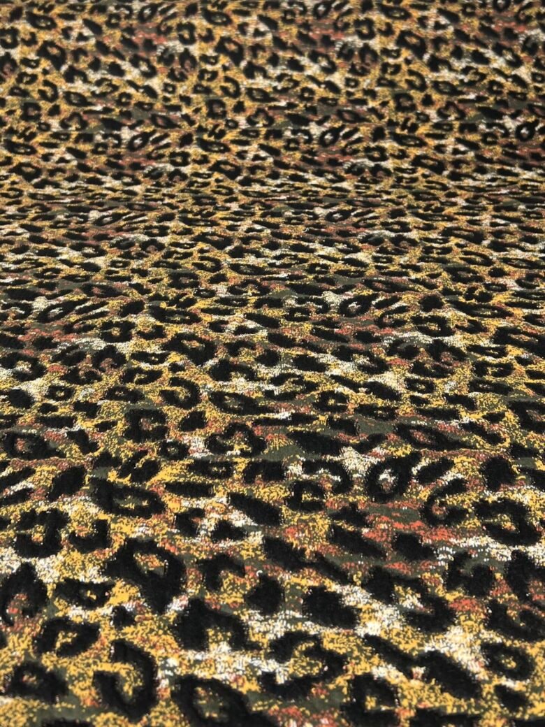 Italian Stretch Jacquard Fabric "Leopard" Pattern