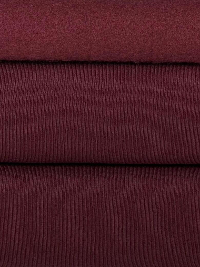 Three-thread loop knit fabric with fleece PENYE "Bordo" (MX24)