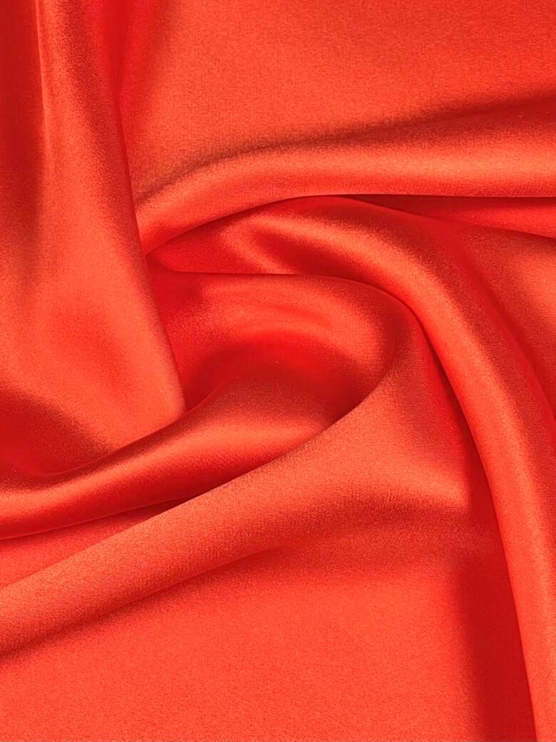 Italian Collectible Satin Solid Color Silk in "Orange"