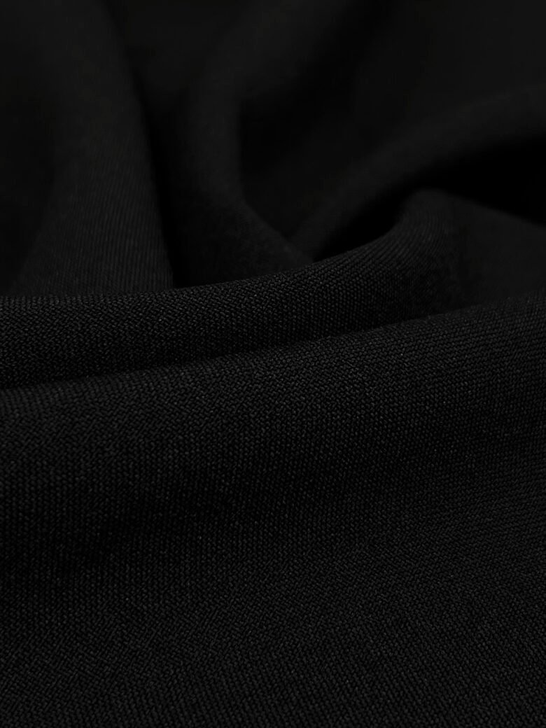 Gabardine Fabric in Black Color