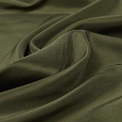 Viscose Lining with Elastane "Chaki Green" - Image 1