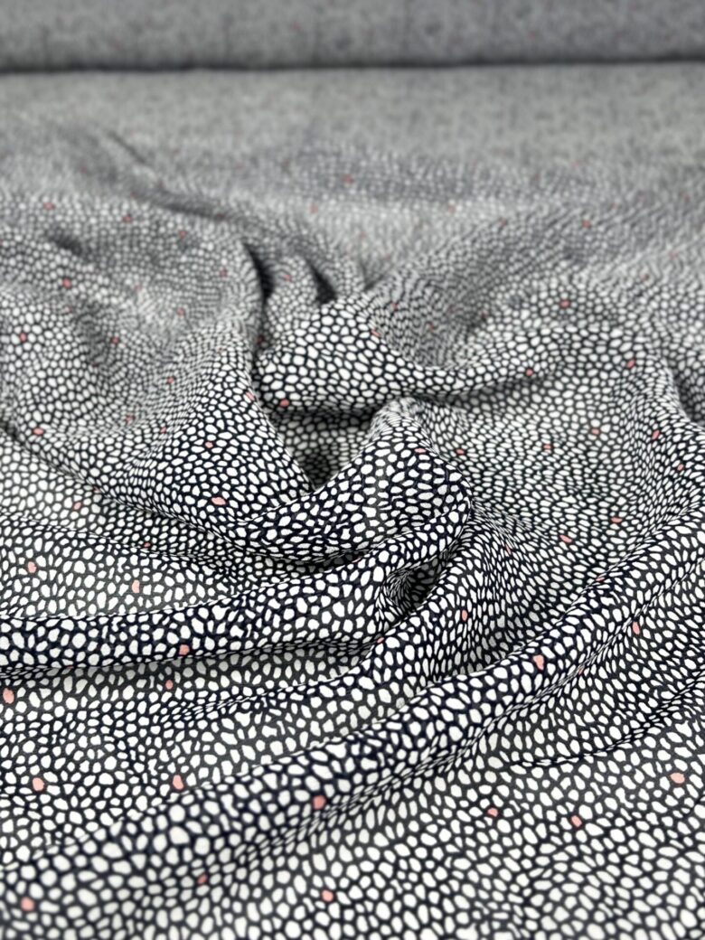 Italian Collectible Chiffon Natural Silk with "Pebble Print" Design