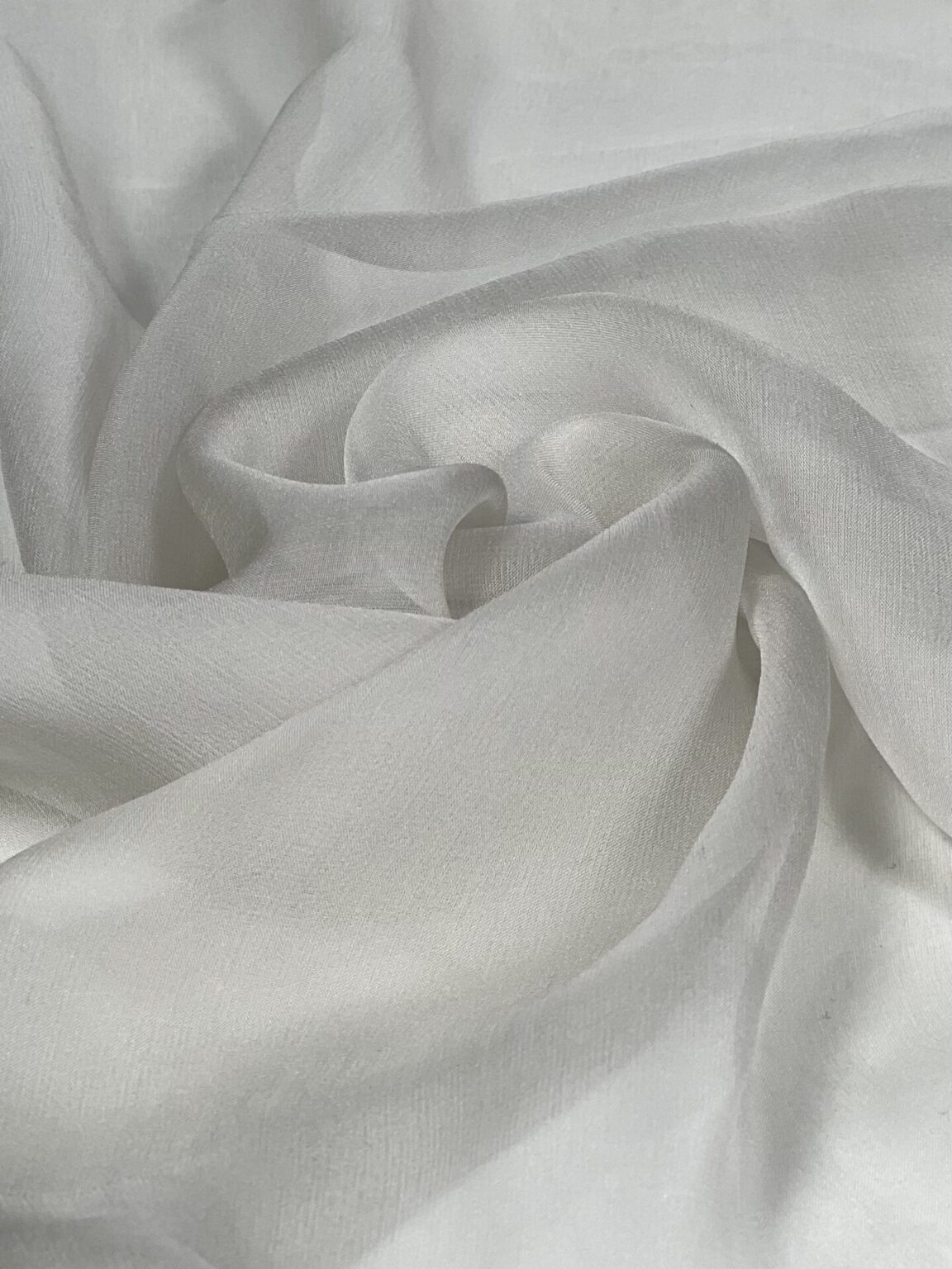 Italian Collectible Solid Color Natural Silk Chiffon with Elastane "Light Grey"