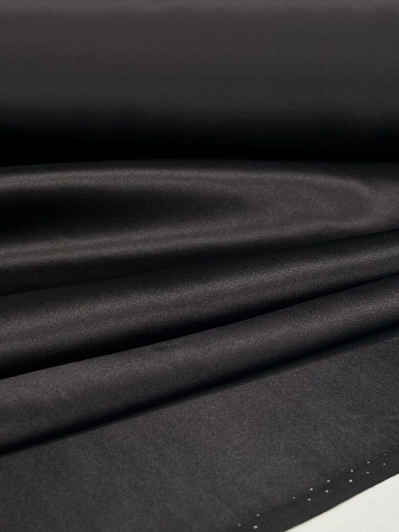 Italian Collectible Satin Solid Color Silk "Black Brown"