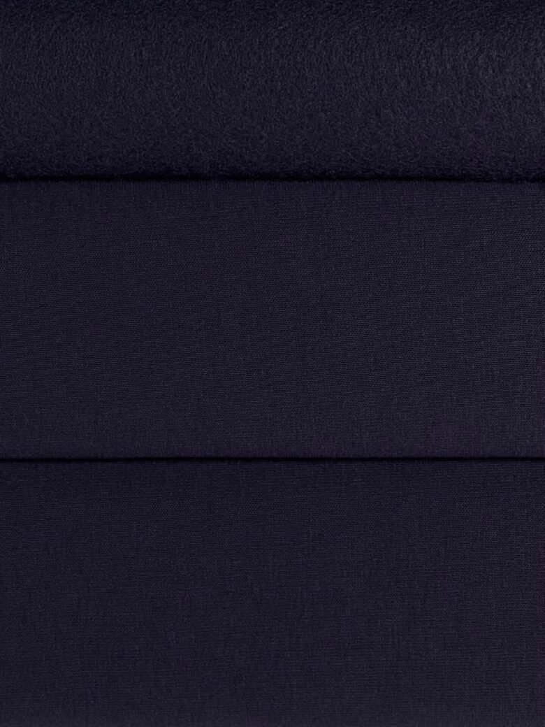 Three-thread looped knitwear with fleece PENYE in "Classic Blue" color (KD38)