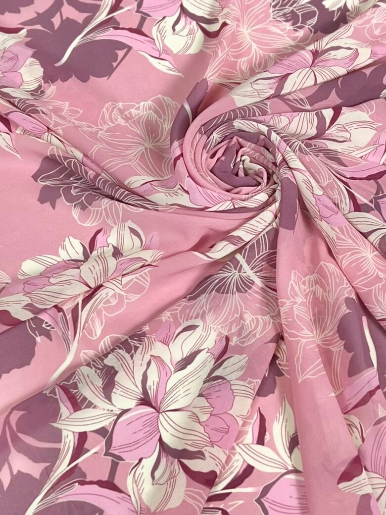 Šifons ar dizainu „Pinky Floral“
