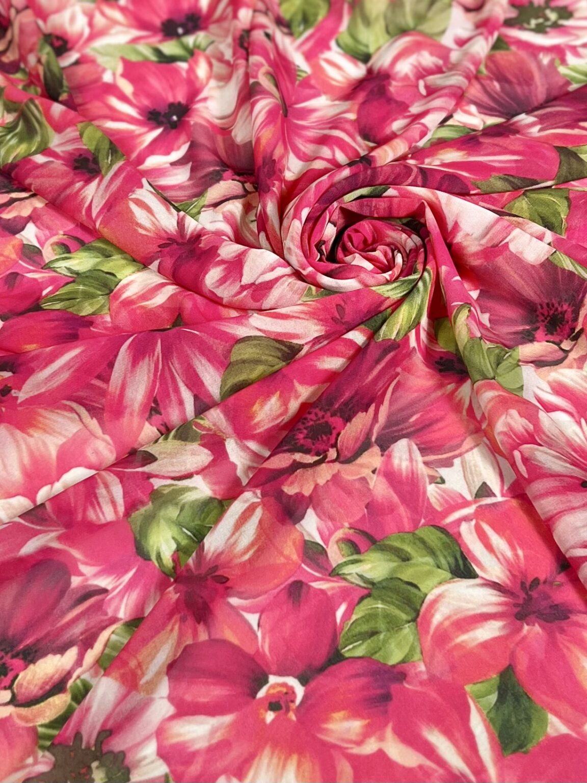 Chiffon with "Bright Petals" Design
