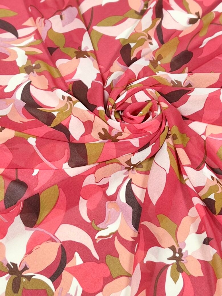 Chiffon with "Coral Art" Design