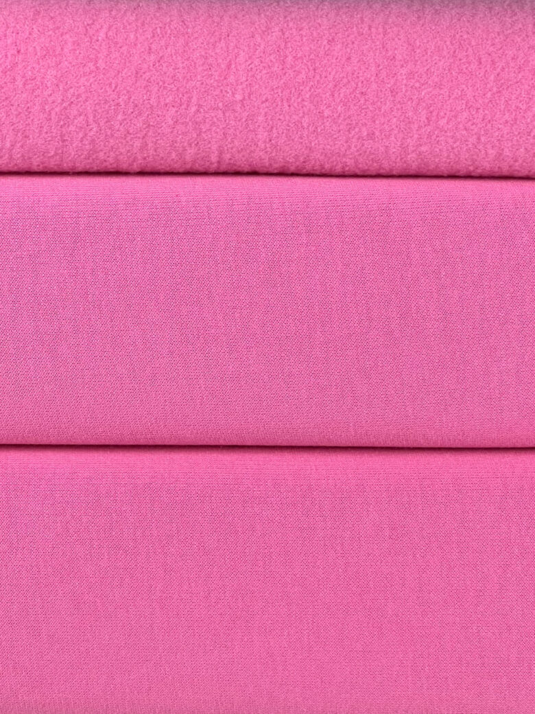 Three-thread loop knit fabric with fleece PENYE "Candy Pink" (MX27)