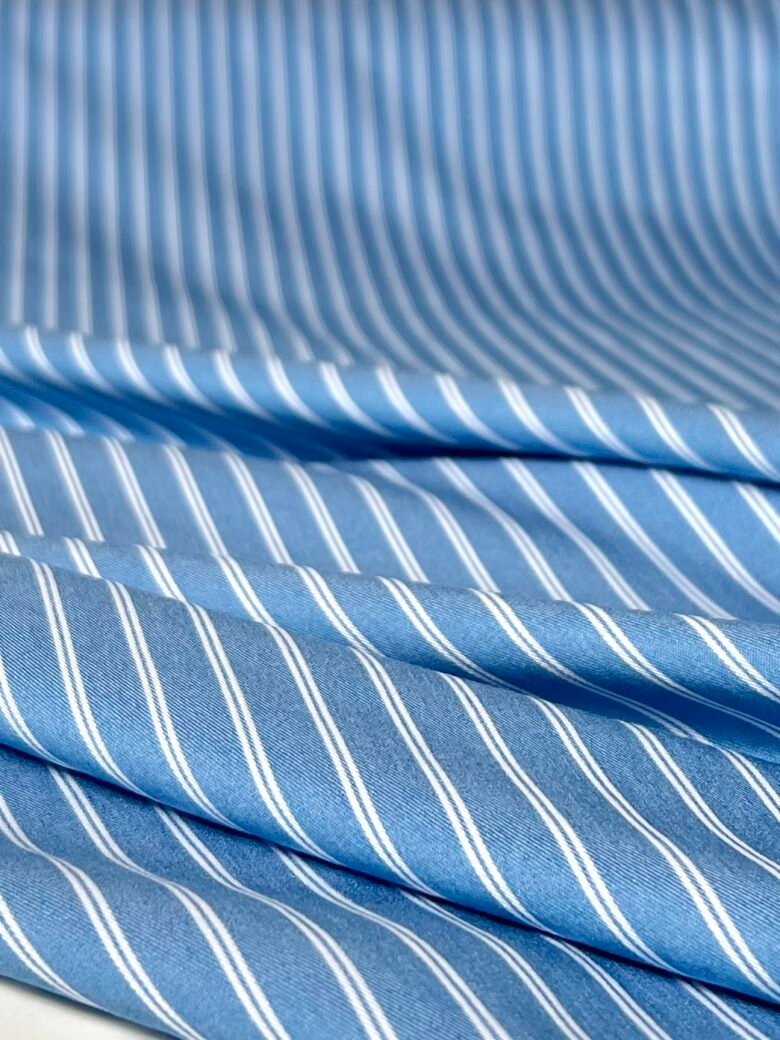 Striped viscose fabric "Blum" for dresses and suits