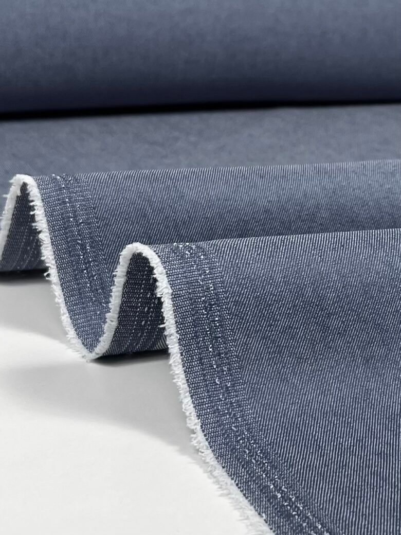 Mīksts kokvilnas džinsa audums ar elastānu „Blue“