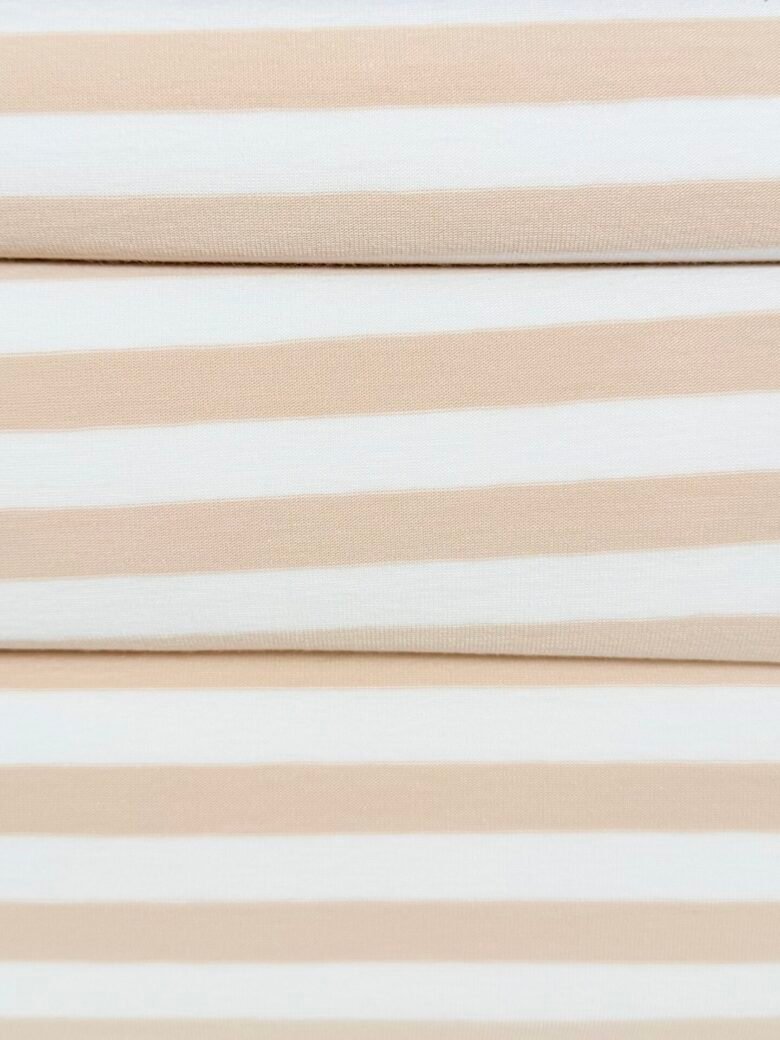 Striped Yellow Jersey Knit Fabric