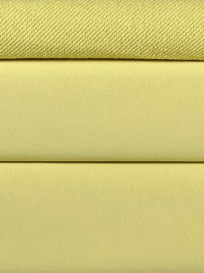 "Diagonal" Three-Thread Loop Knitted Fabric "Yellow Lemon" (MX29)