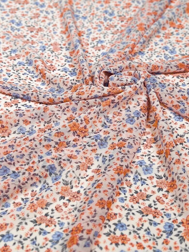 Chiffon with "Tiny Flowers" Design