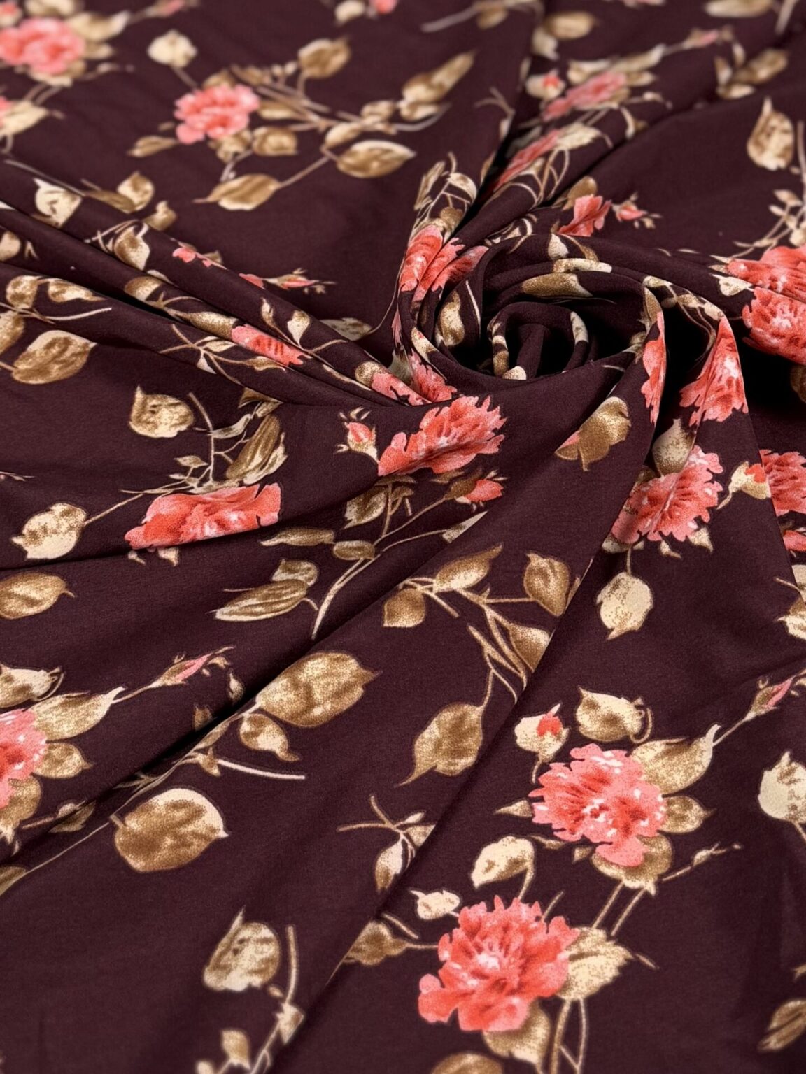 Ткань для платьев «Silky» «Autumn Roses»