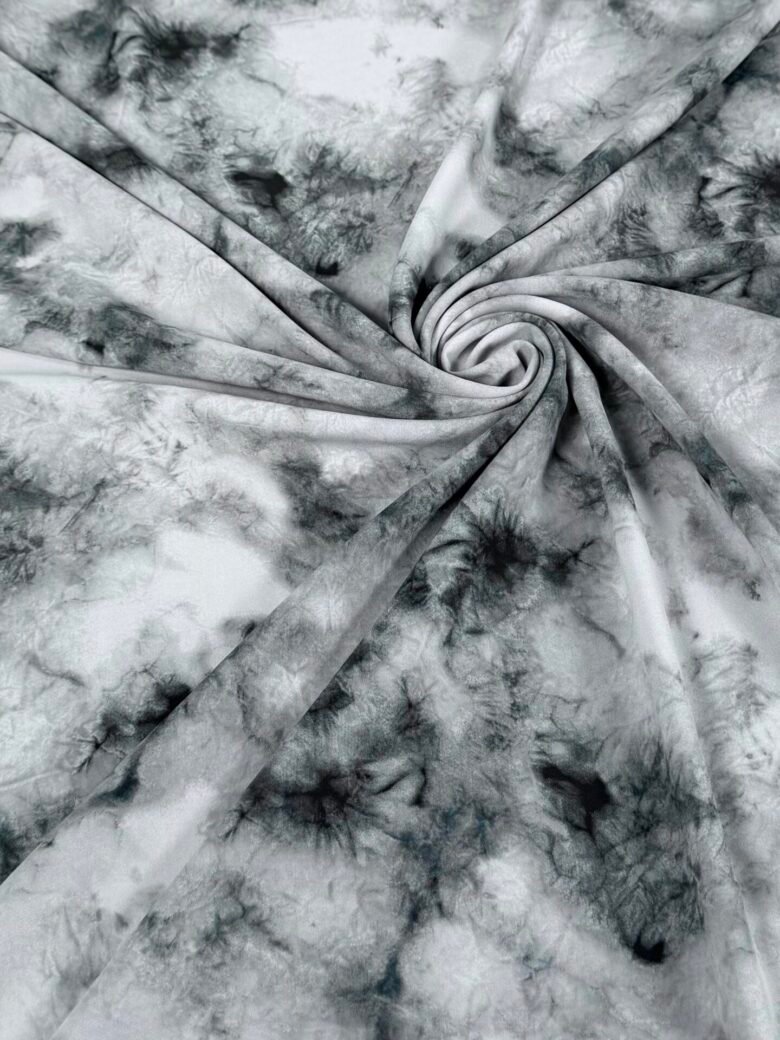 Ткань для платьев «SPH» «Grey Tie Dye»