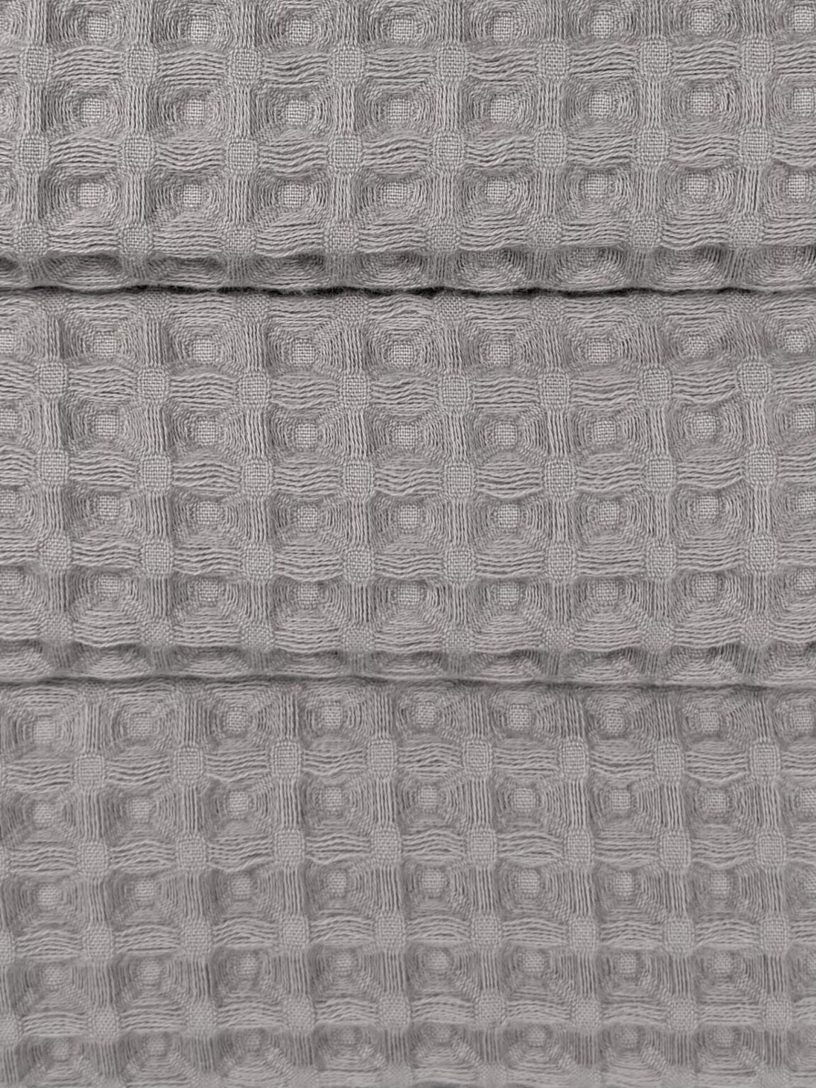 Purus medvilninis vaflinis audinys stambaus pynimo „Grey“