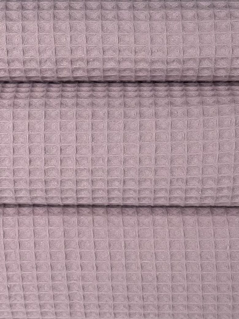 Cotton Waffle Fabric "Light Ivnde"