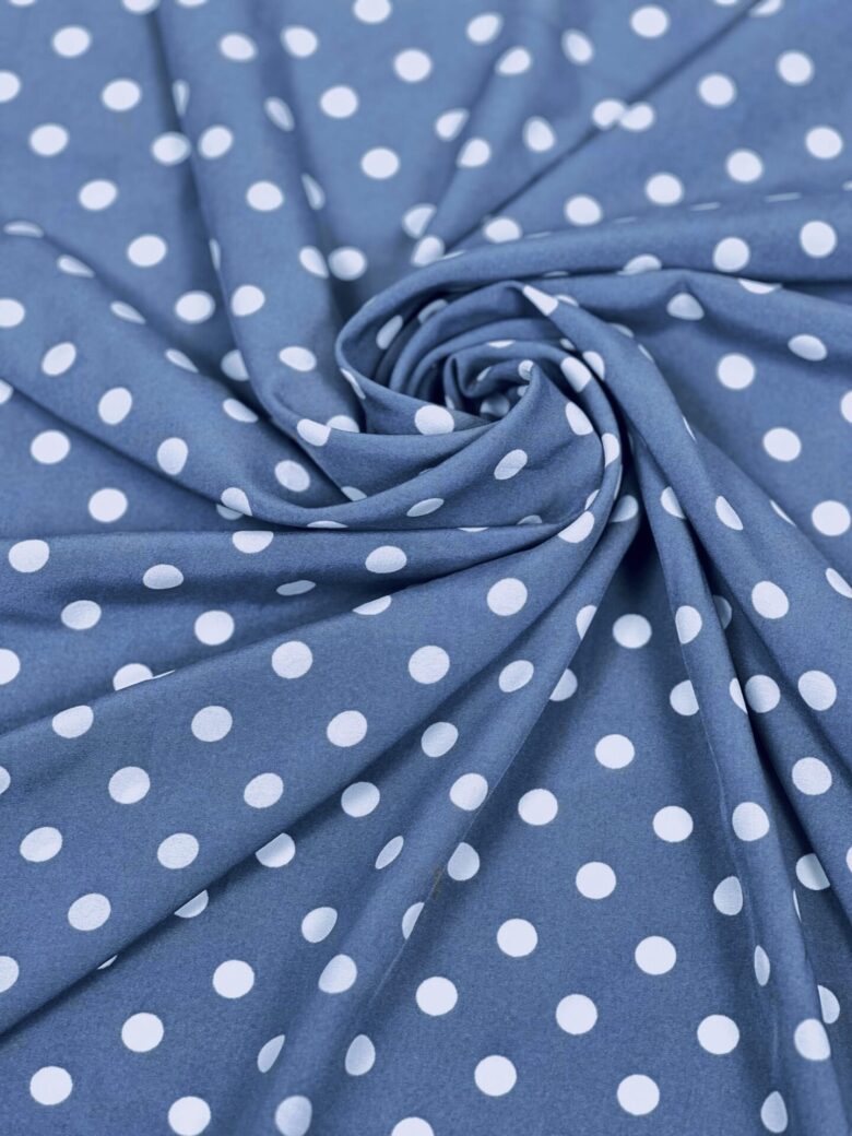 Плательная ткань «Silky» с пузырьковым узором «Cornflower Blue»