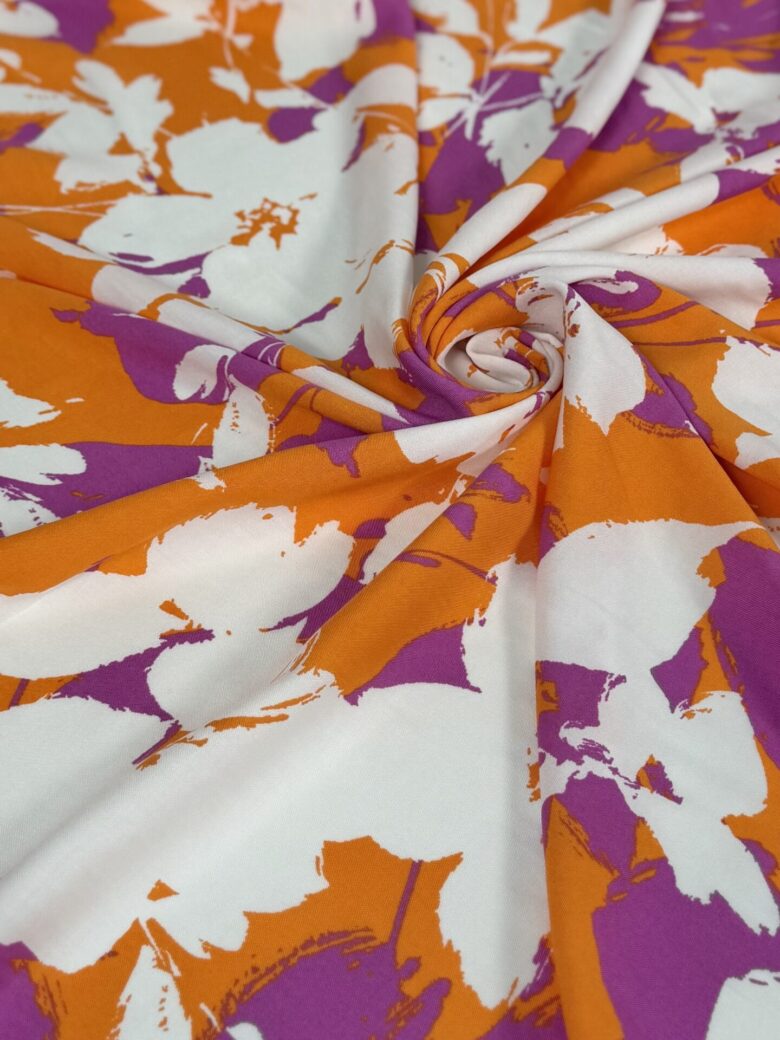 Kleitas viskozes audums „Orange Petal“