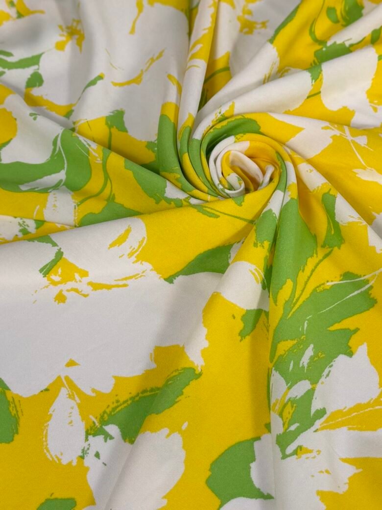 Kleitas viskozes audums „Lemon Petals“