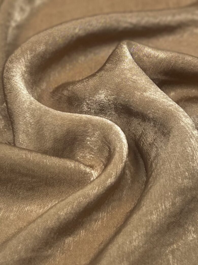 Satin "Wet Silk" Effect "Gold Beige"