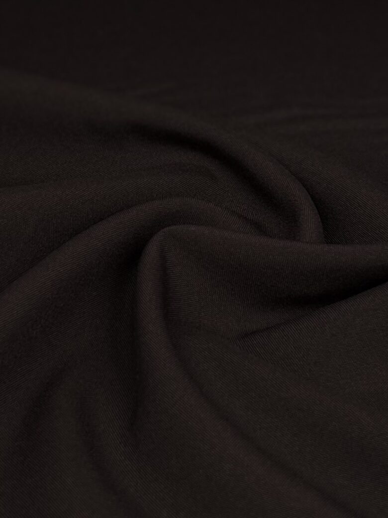 Gabardine Fabric in Dark Brown Color