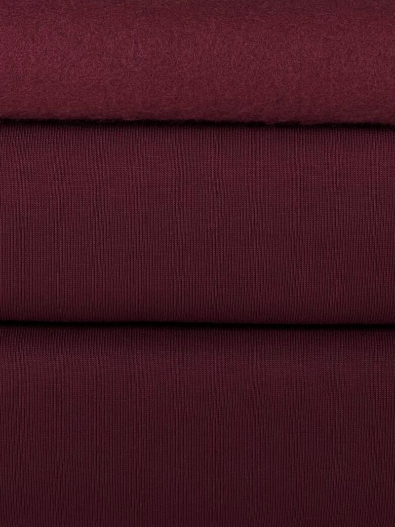 Трёхниточный петлевой трикотаж с ворсом PENYE «Burgundy» (KD02)