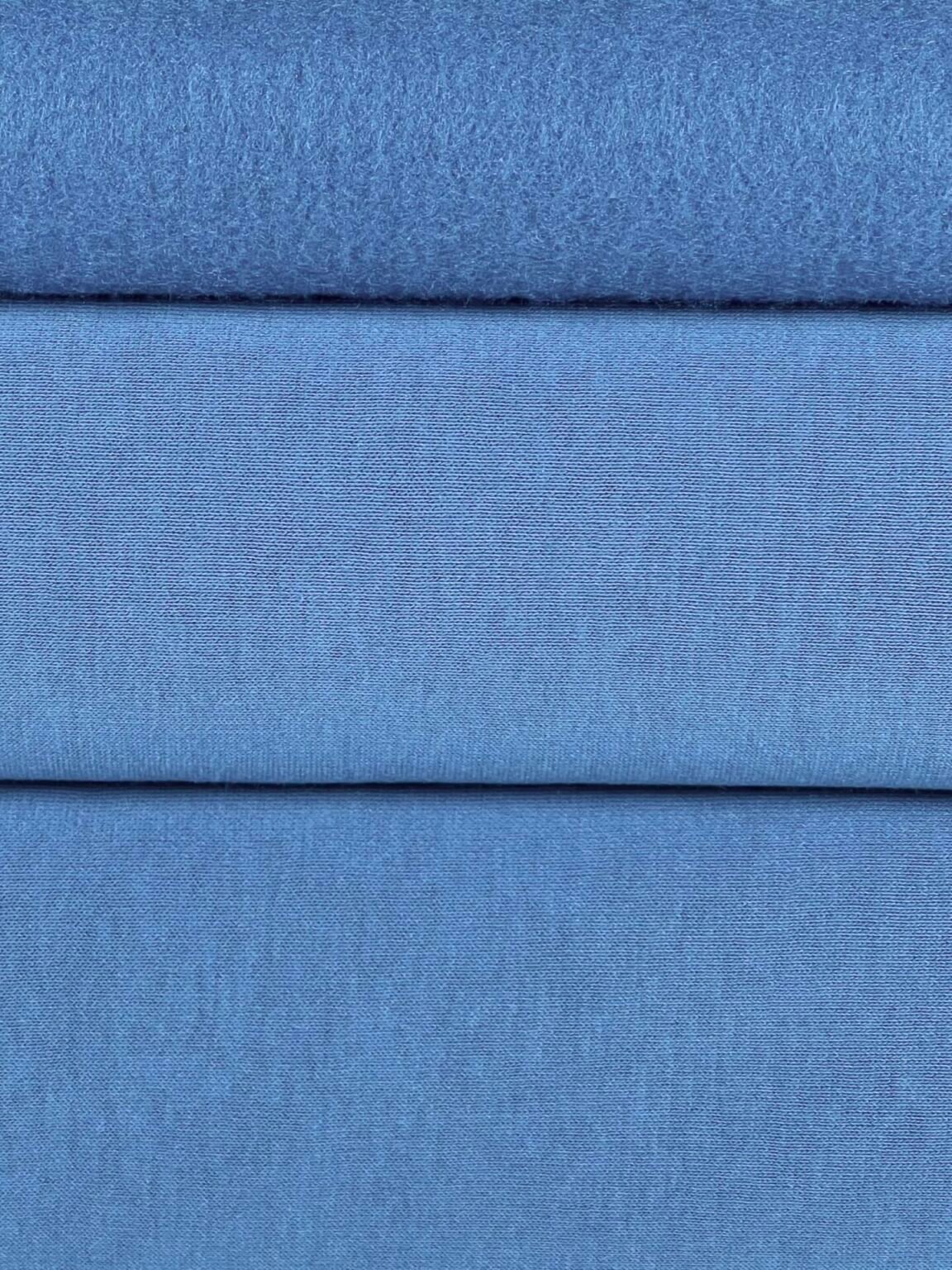 Three-thread loop knit fabric with fleece PENYE "Sky Blue" (PT07)